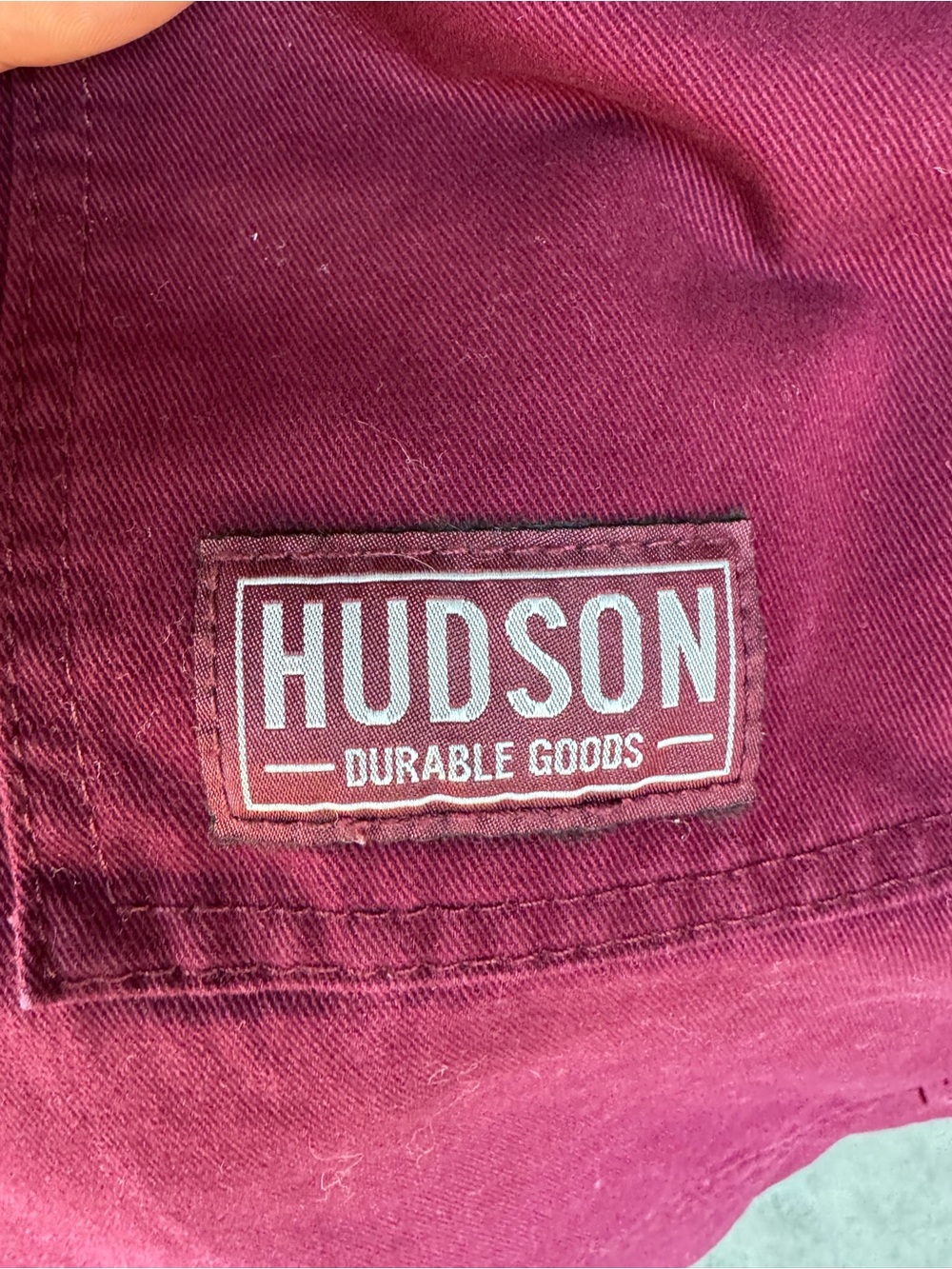 Hudson Durable Goods Maroon Work Apron Cross Back Barista Cafe Utility - Picture 2 of 8